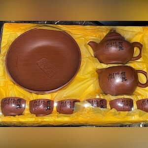 Chinese terracotta red clay tea set new